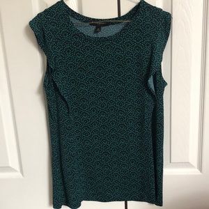Banana Republic navy and green sleeveless top